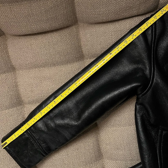 THEORY Leather Shearling Moto oversized jacket - Picture 10 of 10